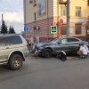 В Ленинске-Кузнецком произошло ДТП возле здания Администрации. Из пострадавших - только машины.