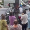 Девушка разбила шесть автомобилей, выезжая с парковки на Спориивной, 31/1. По...