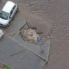 В Новосибирске смогли снять на видео образование нового гигантского провала