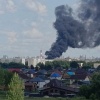 Пожарные МЧС России потушили возгорание кровли производственного здания Пожар...