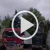 Дальнобойщики в панике сбежали с терминала “Новой почты” в Сумах после удара дрона