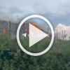 Пожар на мусорном полигоне в Верхней Пышме Площадь пожара...