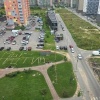 Такую надпись из досок выложили на зеленой поляне в Мурино энтузиасты,...
