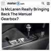 McLaren может вернуть механику — впервые почти за 30 лет. По слухам, компания уже готовит особую модель P50.