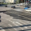 На перекрёстке Московской и Ленина начали убирать плитку, из-за которой замедлялся поток машин