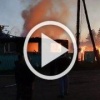 пожар п. Красногорьевский Богучанский район.