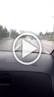 Момент ДТП сняли из салона 