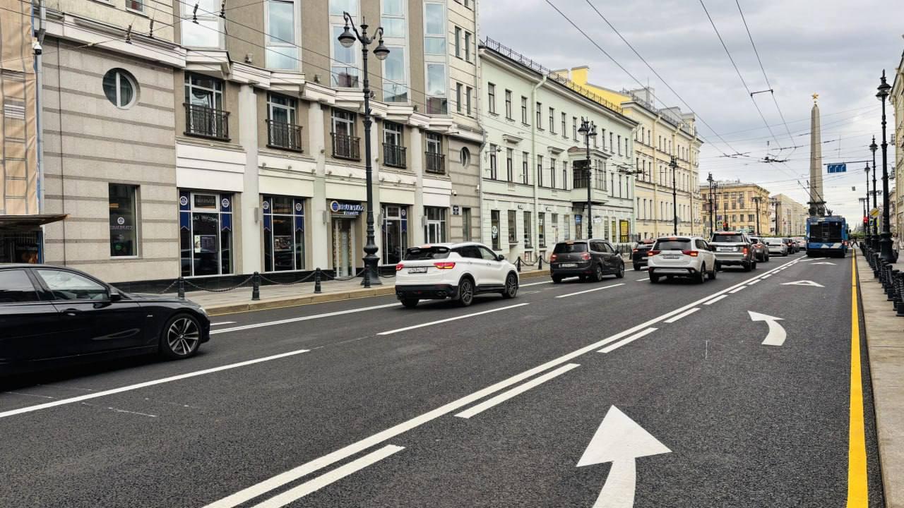 Первый этап ремонта Невского проспекта завершён. Для движения снова открыли...