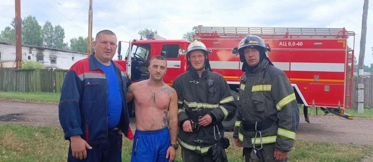 Котёнка сняли с дерева: в Нижней Пойме пожарные провели необычную...