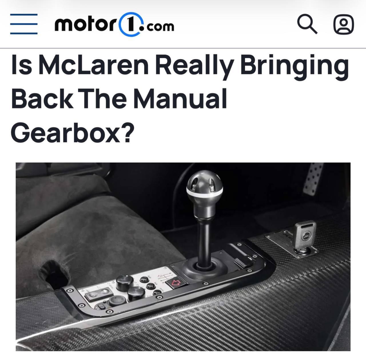 McLaren может вернуть механику — впервые почти за 30 лет. По слухам, компания уже готовит особую модель P50.