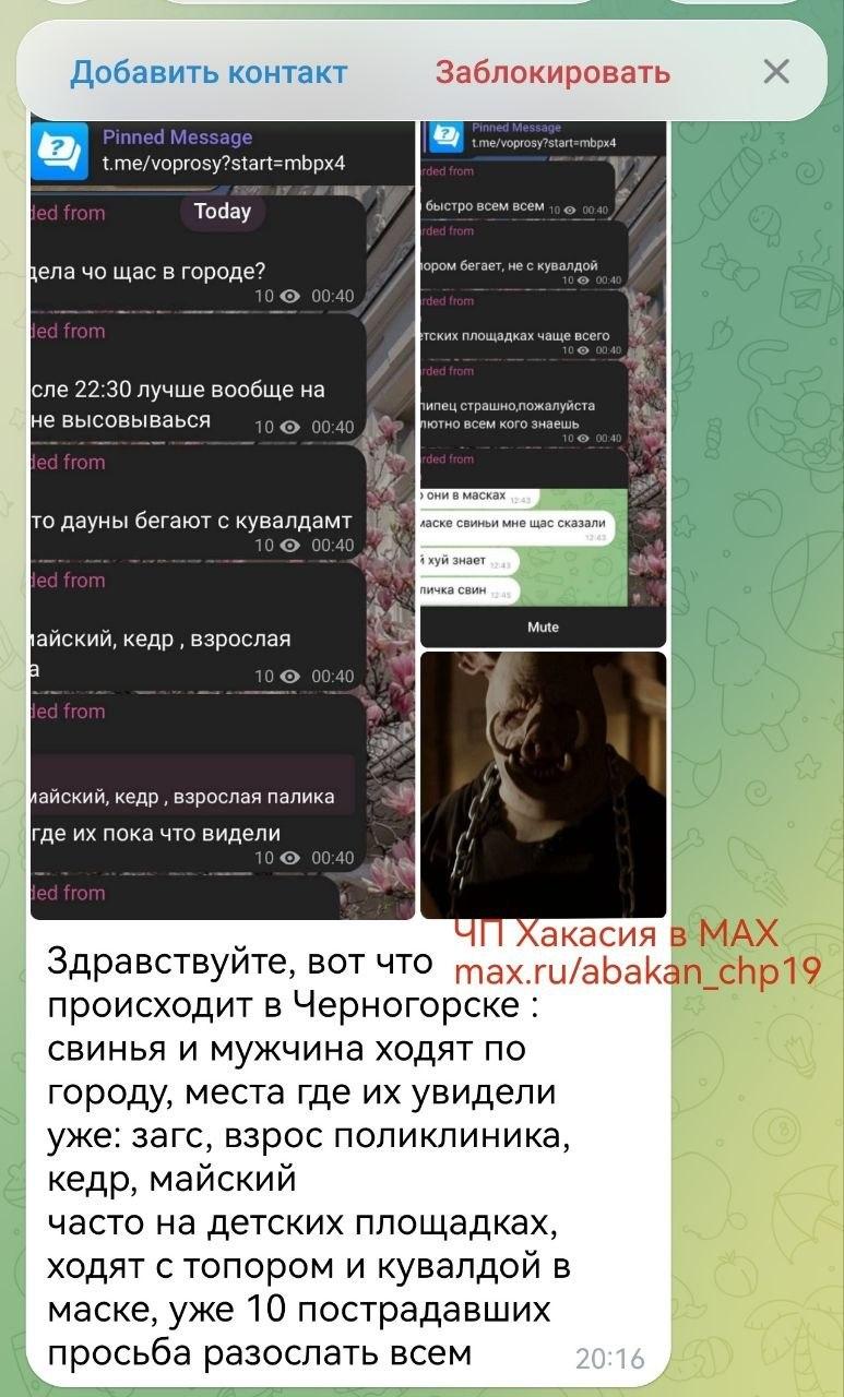 В Черногорске подростки рассылают друг другу фейковые страшилки