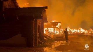 Сгорели дотла декорации к фильму «Молодинская битва», в котором снимаются...