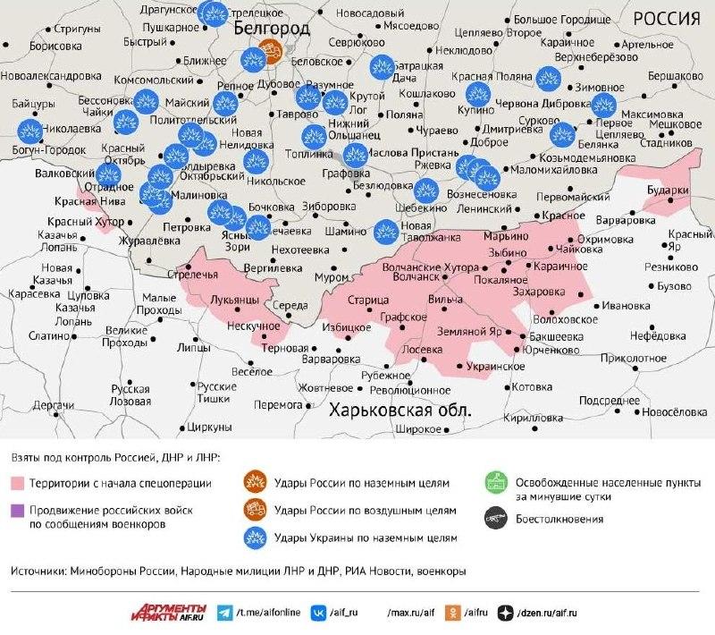 Карта боевых действий в зоне СВО на 31 июля