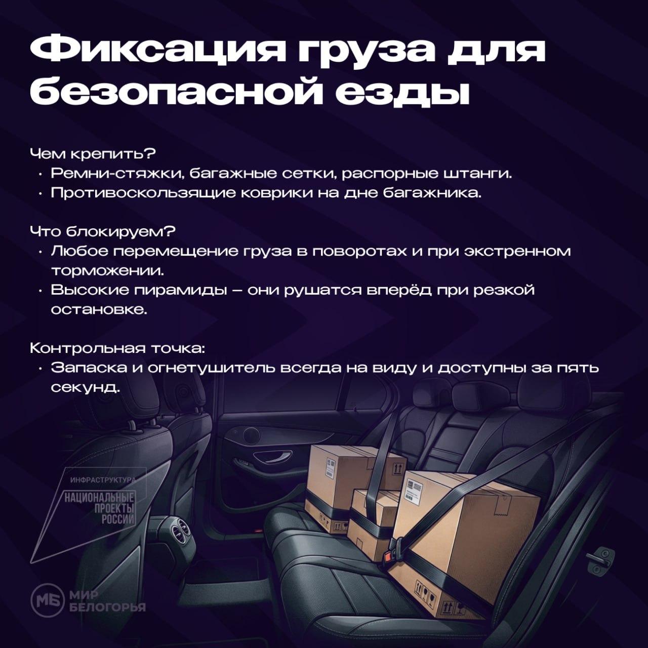Как правильно размещать вещи в багажнике?