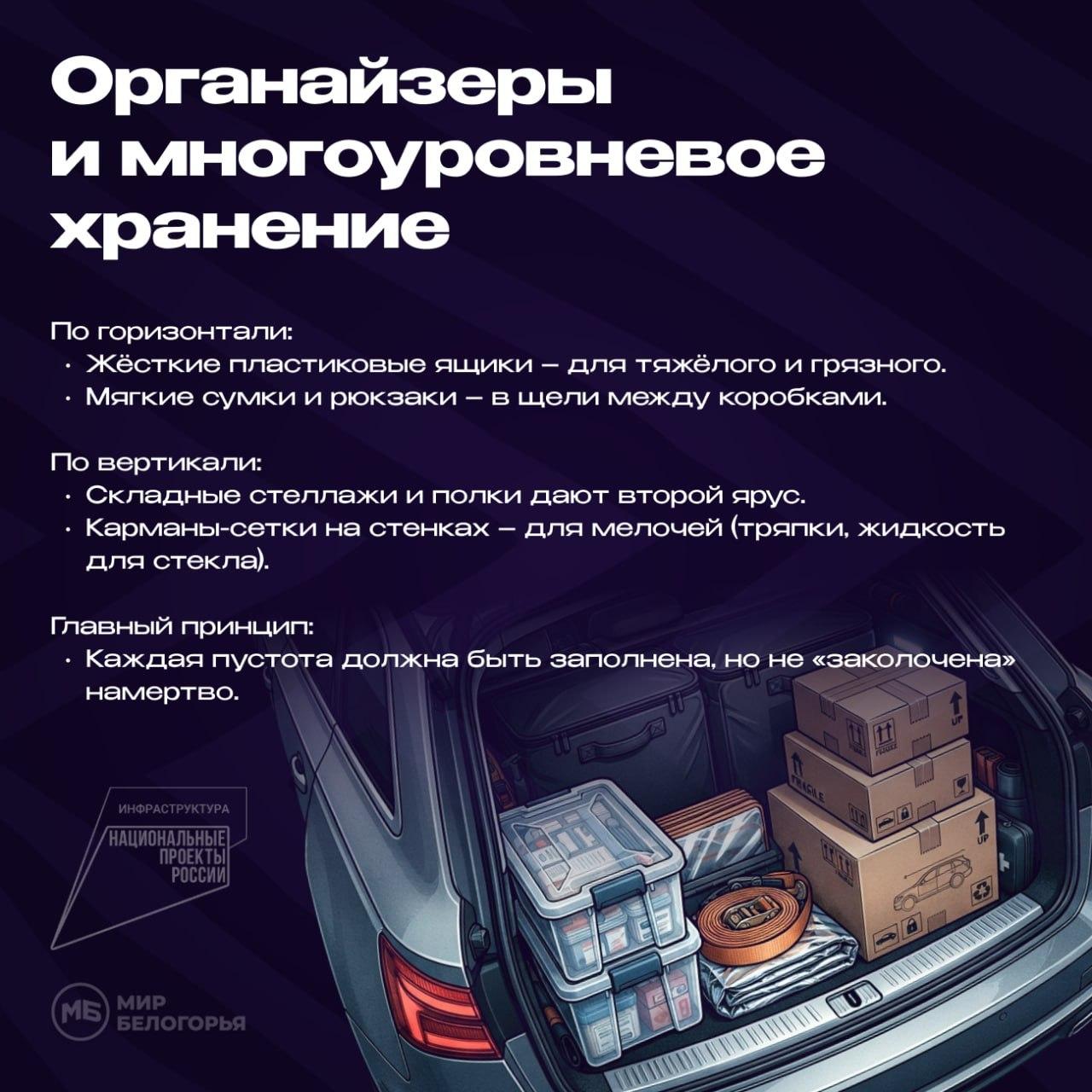 Как правильно размещать вещи в багажнике?
