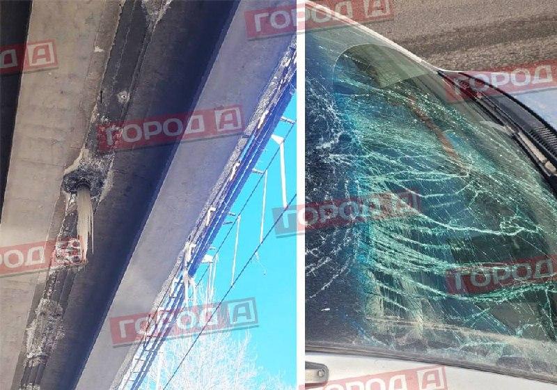 «САТП» оплатит автовладелице ущерб, причинённый упавшей сосулькой