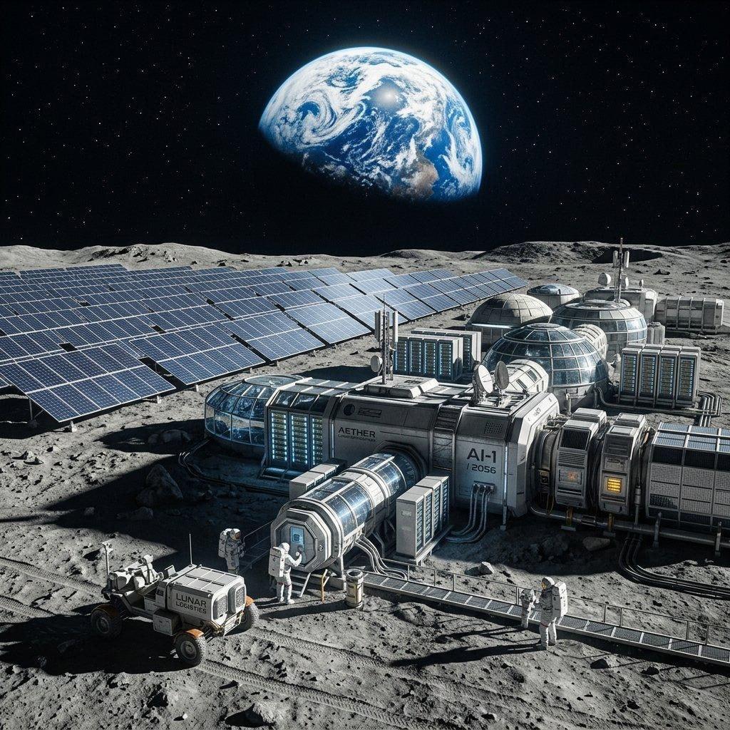 SpaceX планирует создать на Луне «фабрики», где человекоподобные роботы будут строить инфраструктуру, обслуживать оборудование и добывать ресурсы.