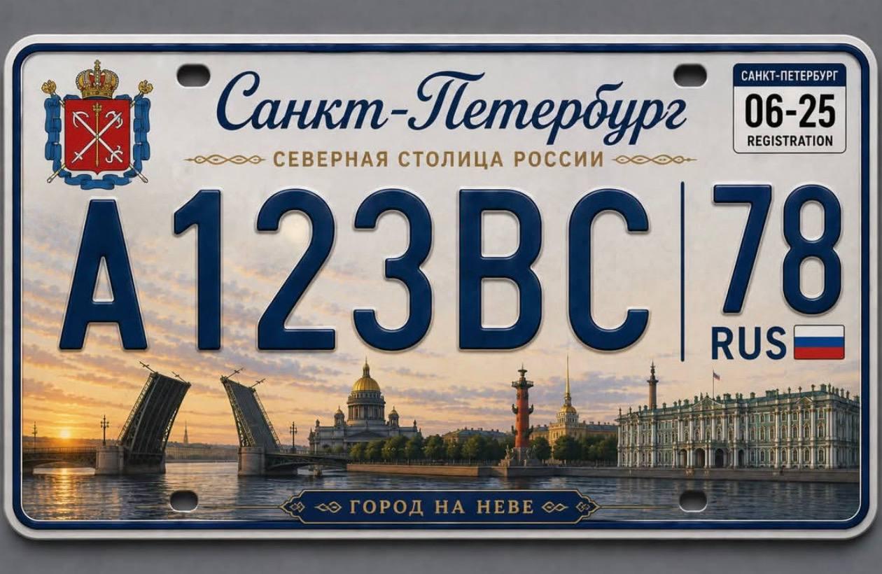 В сети показали, какими могли бы стать российские автомобильные номера в стиле США.