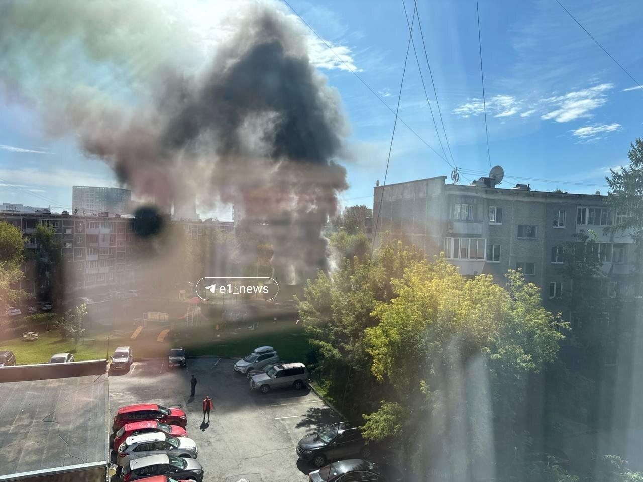 На Щербакова вспыхнул пожар