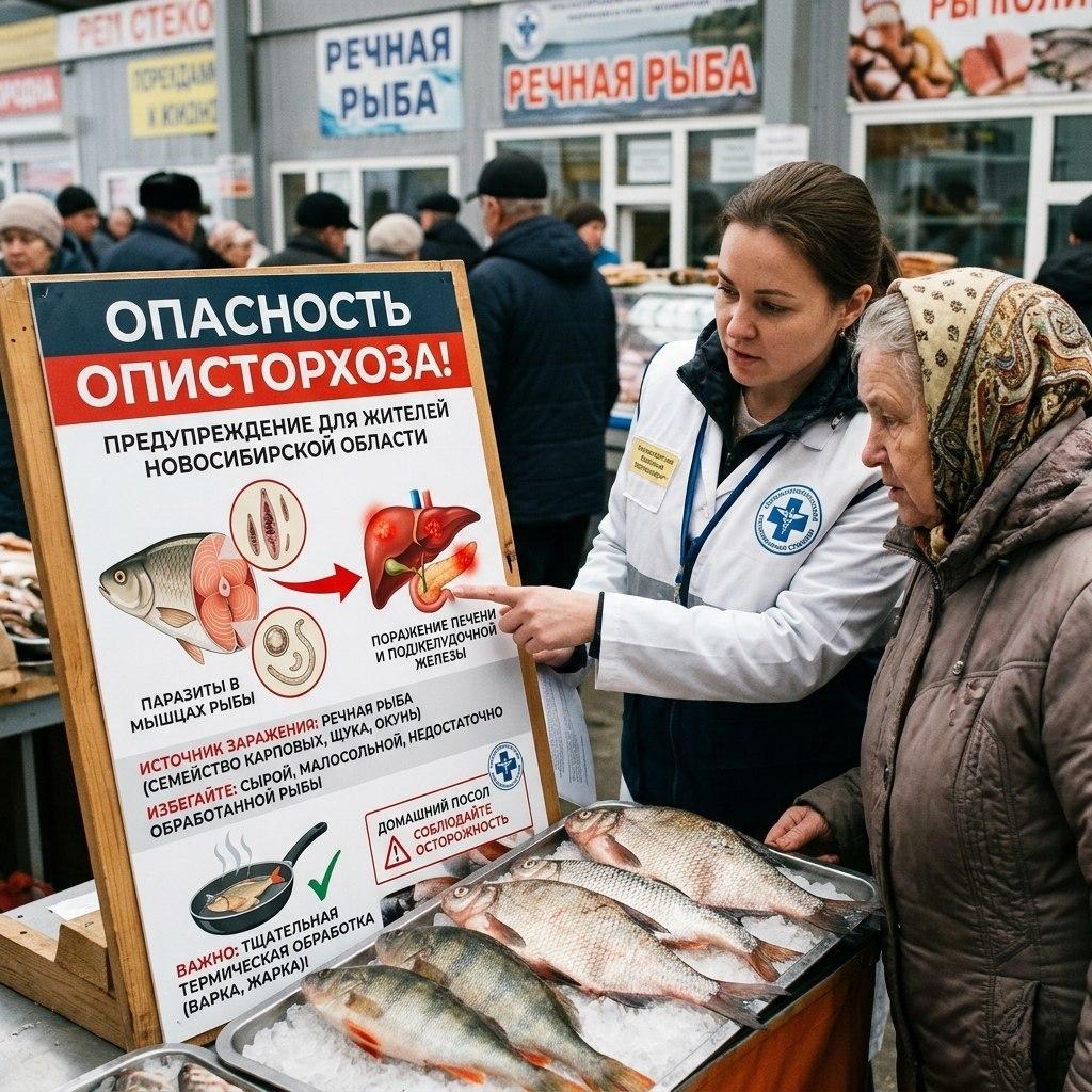 Жителей Новосибирской области предупредили об описторхозе в речной рыбе...
