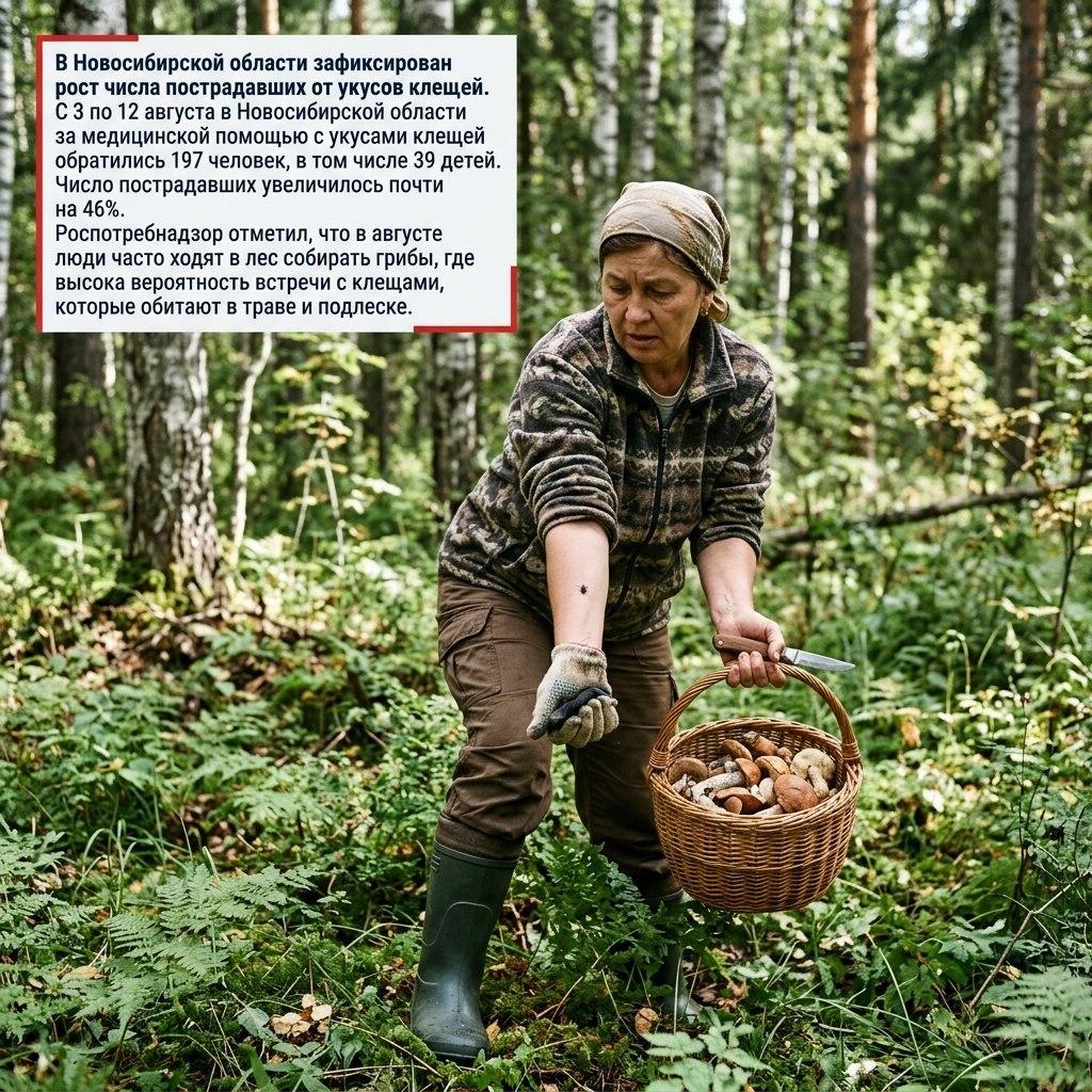 Рост числа пострадавших от укусов клещей зафиксирован в Новосибирской области...