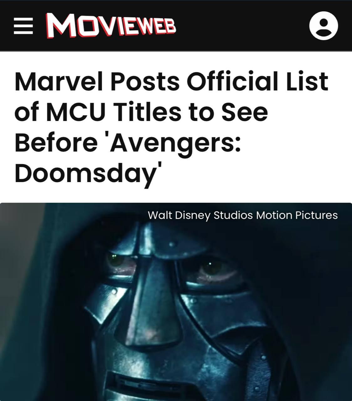 Disney+ официально составил список фильмов, которые нужно обязательно посмотреть перед «Мстителями: Судный день».