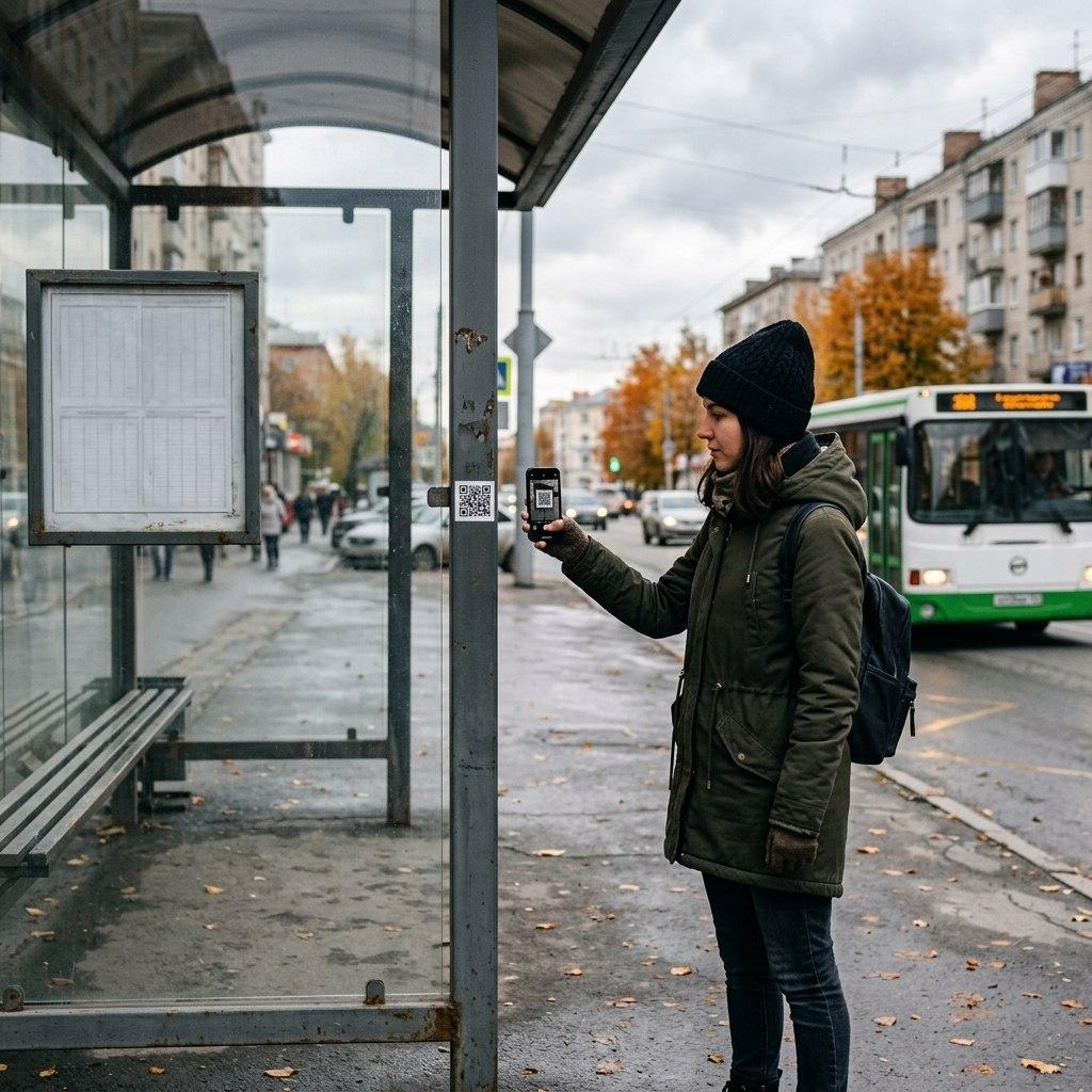 В Новосибирске установят умные таблички с QR-кодами на остановках В...