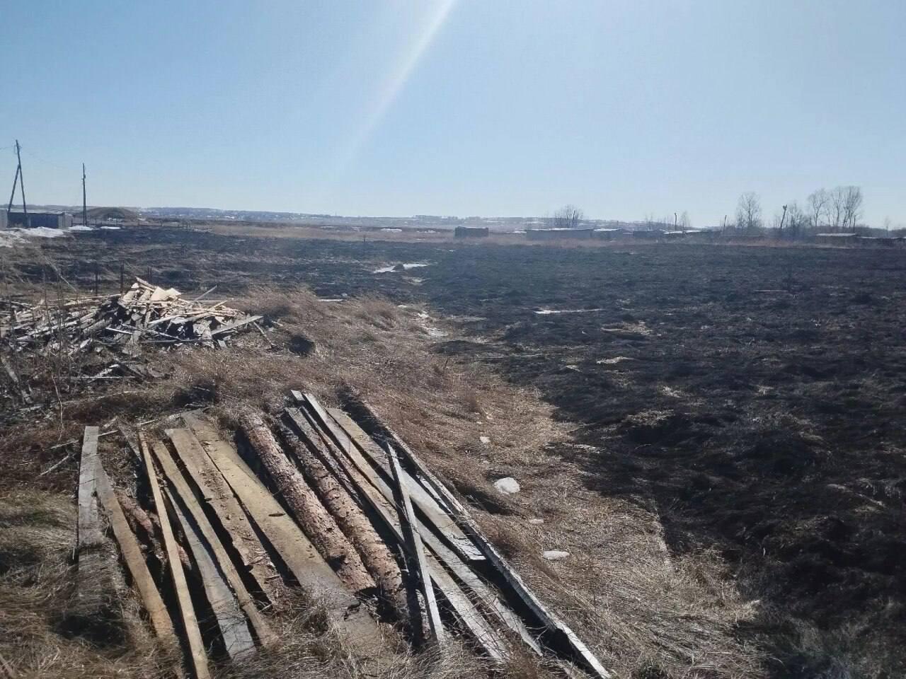 В Канске нарушителя оштрафовали за выжигание сухой травы и потребовали...
