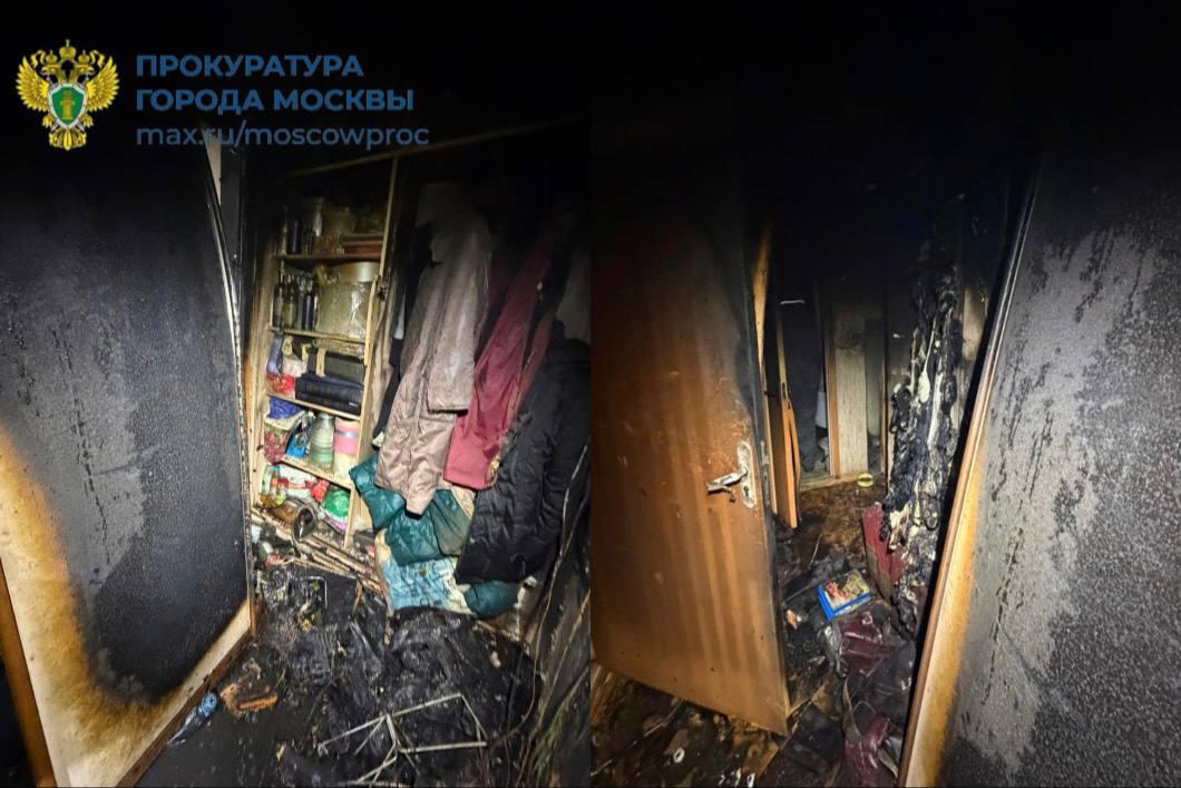 В результате пожара в квартире жилого дома на Рублевском ш. погибла женщина...