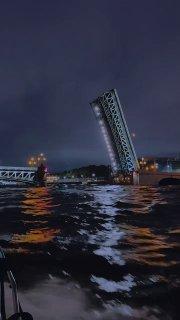Ночной Троицкий мост во всей красе
