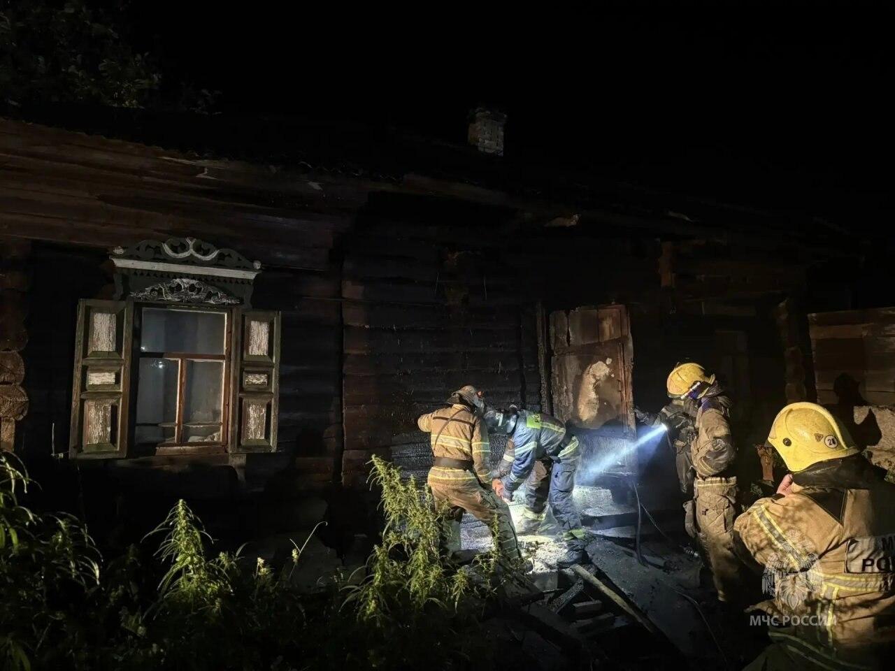 Ночное возгорание в селе Анцирь ликвидировали силы МЧС