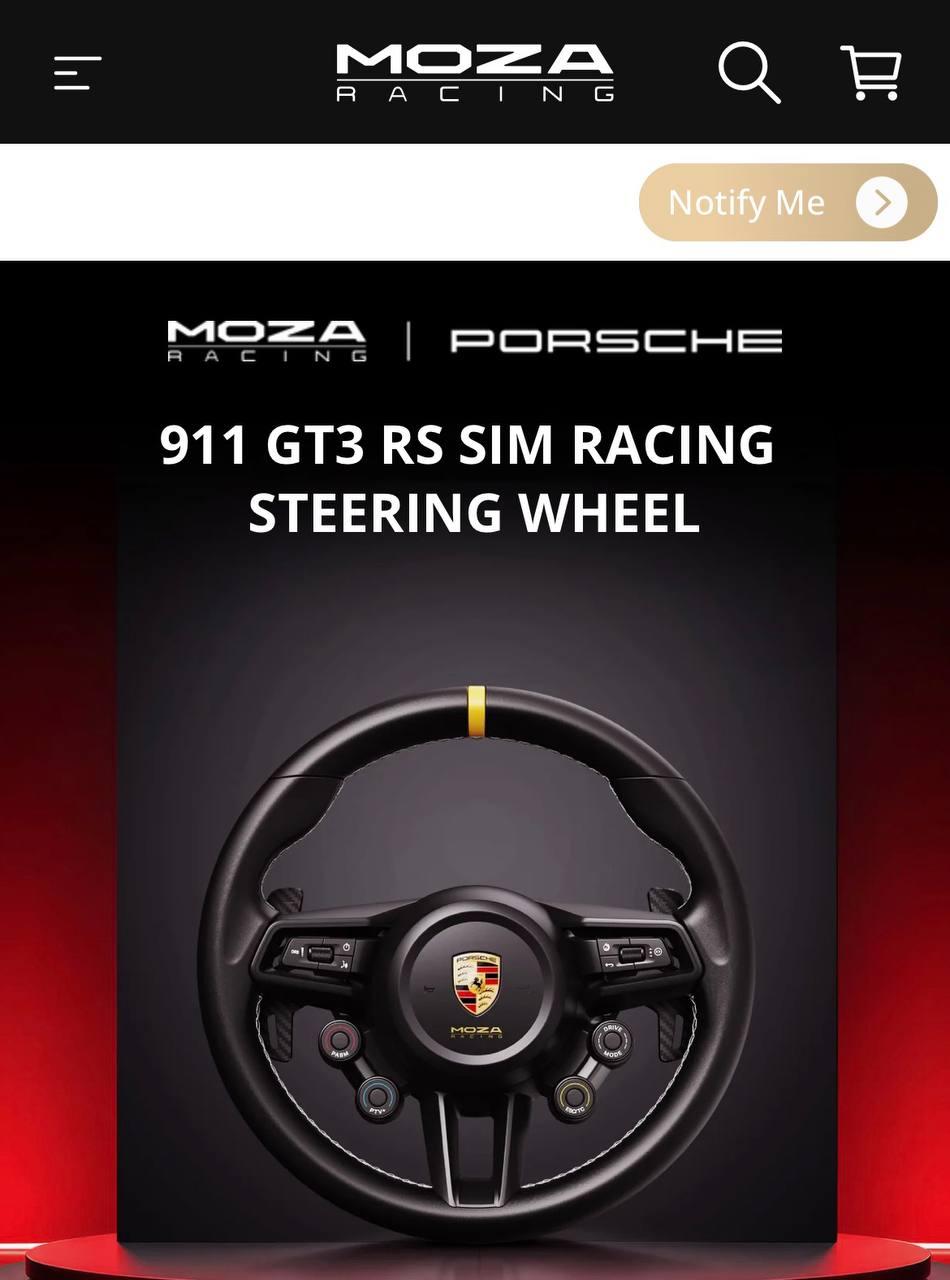 Porsche показала свой фирменный игровой руль — это точна копия руля из 911 GT3 RS.