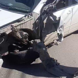 Объездная дорога превратилась в одну сплошную пробку из-за ДТП на путепроводе...