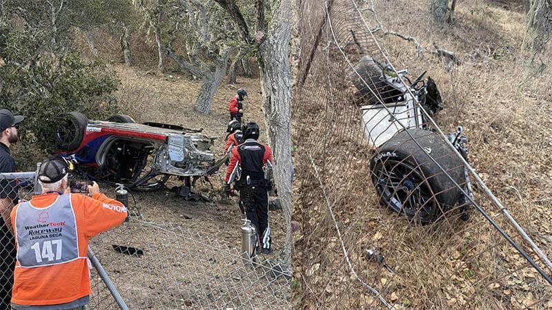 Автомобиль вылетел с трассы во время гонки в США