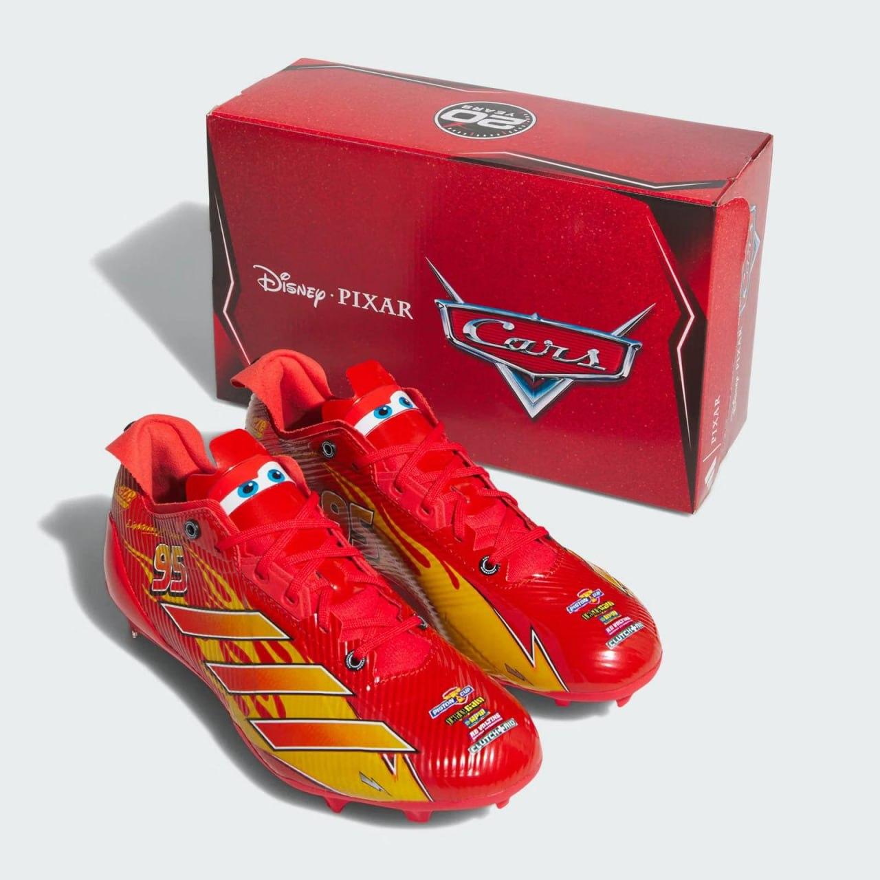 Adidas выпустил футбольные бутсы в стиле «Тачек» — коллекцию посвятили 20-летию франшизы.