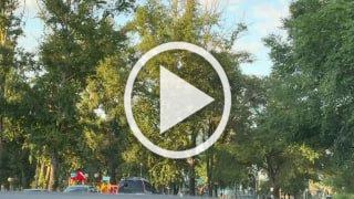 Юные байкеры удирают от автоинспекторов в Абакане. 