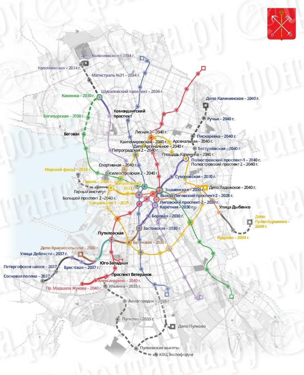 В Петербурге спроектировали новый участок Кольцевой линии метро. На отрезке...