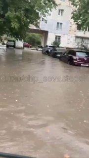 Упавшие деревья и затопленные улицы: в Севастополе сильные дожди. По...