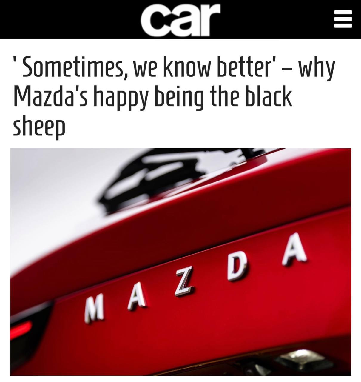 Mazda не повелась на тотальную электрификацию — бензиновые и дизельные моторы останутся в строю.