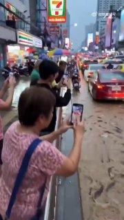 Бангкок превратился в огромный аквариум: по затопленным улицам плавают рыбы
