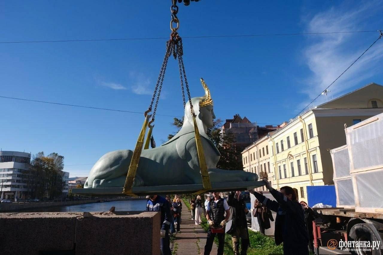 Четыре сфинкса вернутся на Египетский мост в Петербурге