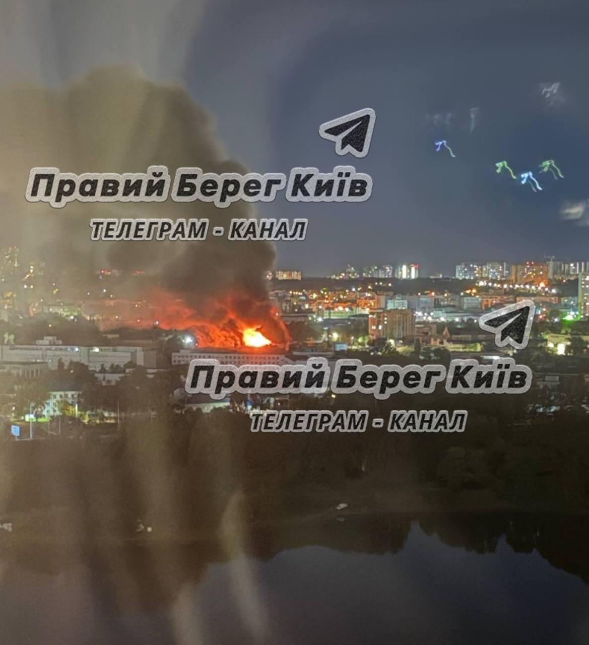 «Герани» снова добрались до Киева: после ночной атаки вспыхнули пожары