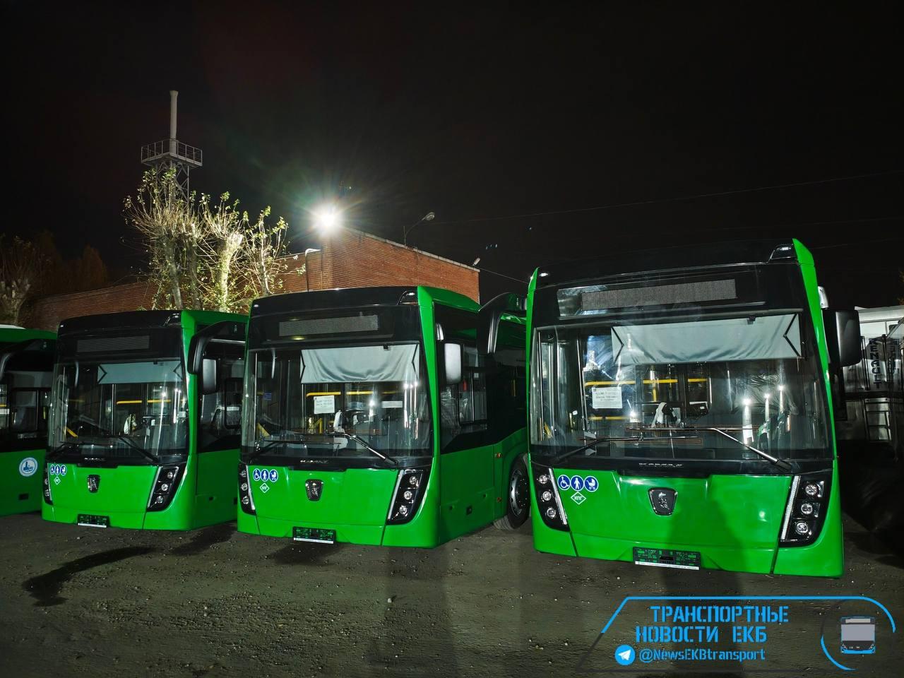 Новые большие автобусы привезли в Екатеринбург