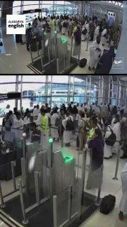 Момент удара по аэропорту в Эр-Рияде. В результате атаки, которая была совершена в субботу, погибли 12 человек, еще более 300 получили ранения