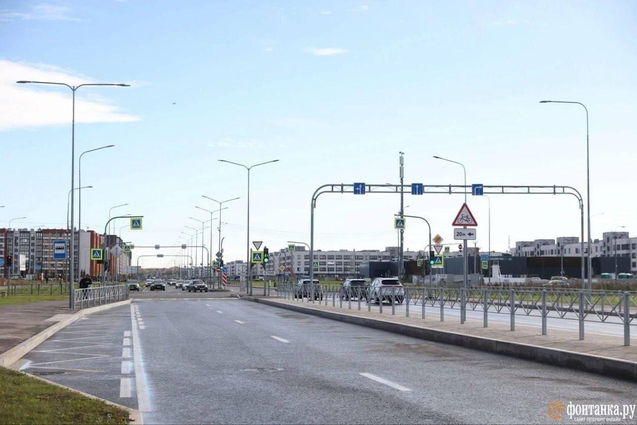 В Петербурге открыли новый участок проспекта Ветеранов