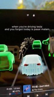Tesla превратила машины в ПРИЗРАКОВ, а пешеходов в скелетов — с обновлением в Toybox появился Halloween mode.