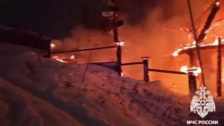 Легендарный бар «Грелка» в Шерегеше сгорел сегодня ночью