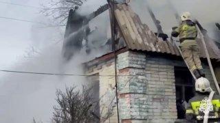 В Кызыле огнеборцы ликвидировали пожар в левобережном дачном обществе...
