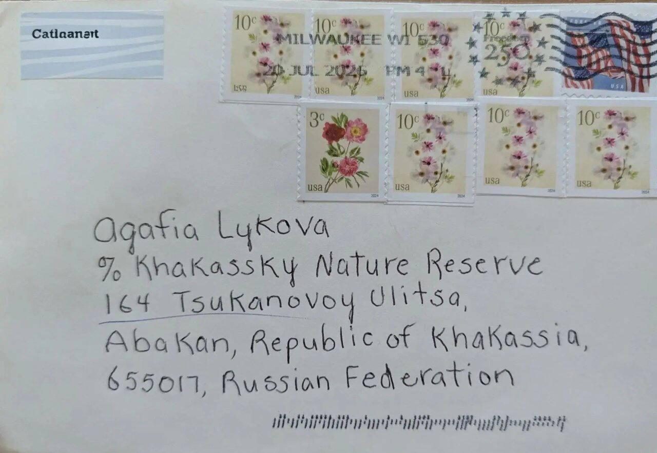 Американка написала письмо хакасской отшельнице Агафье Лыковой В заповедник...