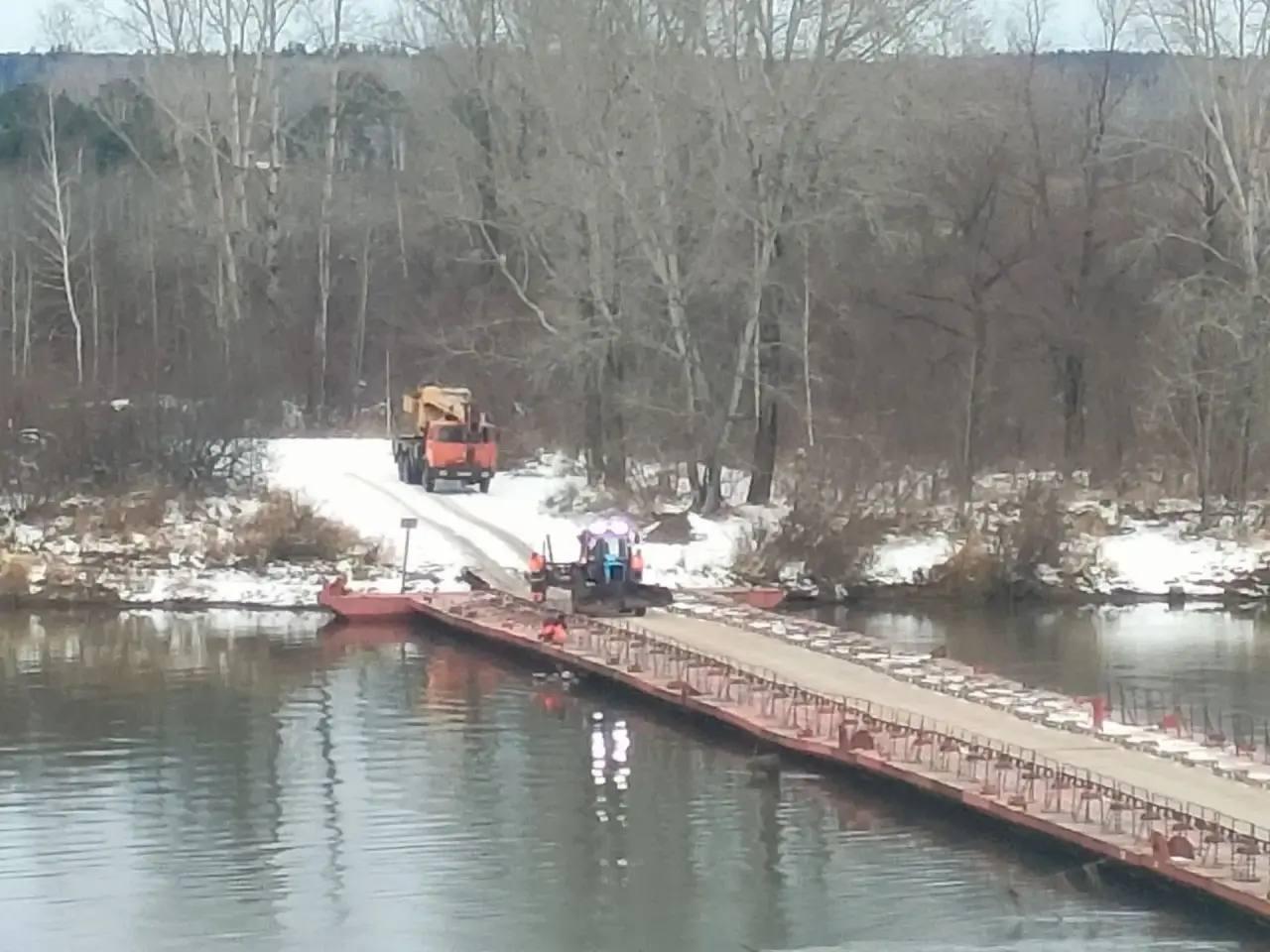 В Большом Улуе приступили к демонтажу наплавного моста С сегодняшнего дня...